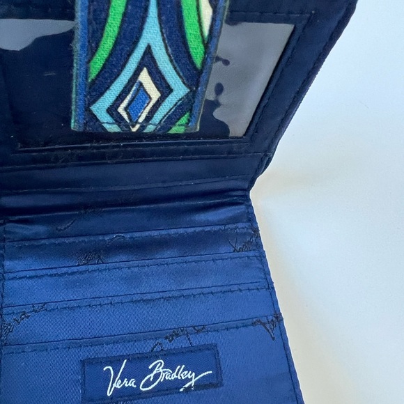 Vera Bradley Navy and Emerald Wallet - Picture 5 of 5